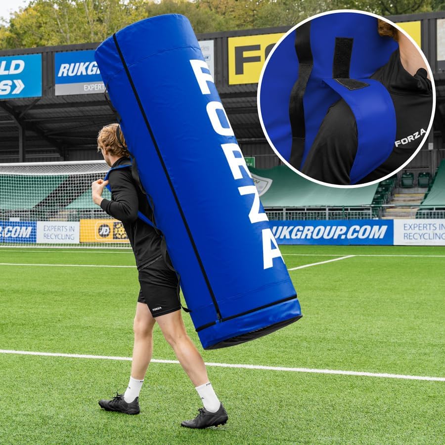 FORZA 3D Foam Mannequin | Full-Size Soccer Training Dummy with Foam Interior – Ideal for Goalkeeper Drills, Set-Pieces & Club Football Training (Yellow/Red/Blue)