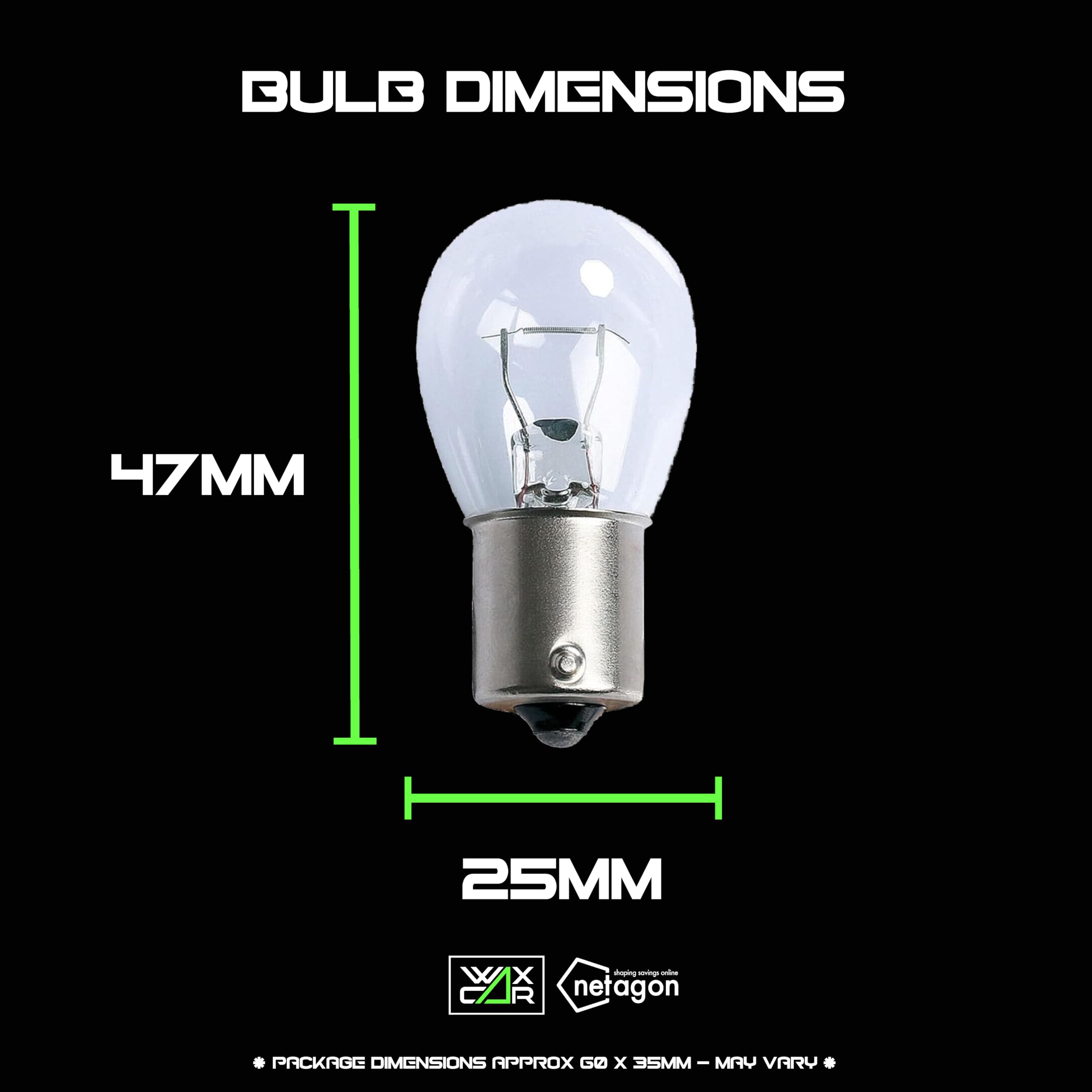 Vehicle Light Bulbs, Multi-Purpose for Tail, Brake, Fog, Indicator, Reverse Lights, 10 Pack, Universal Fit, Halogen, 21W, Compatible with Car, Van, Trailer, Truck, Bike (382 (10 Pack)) — view 5