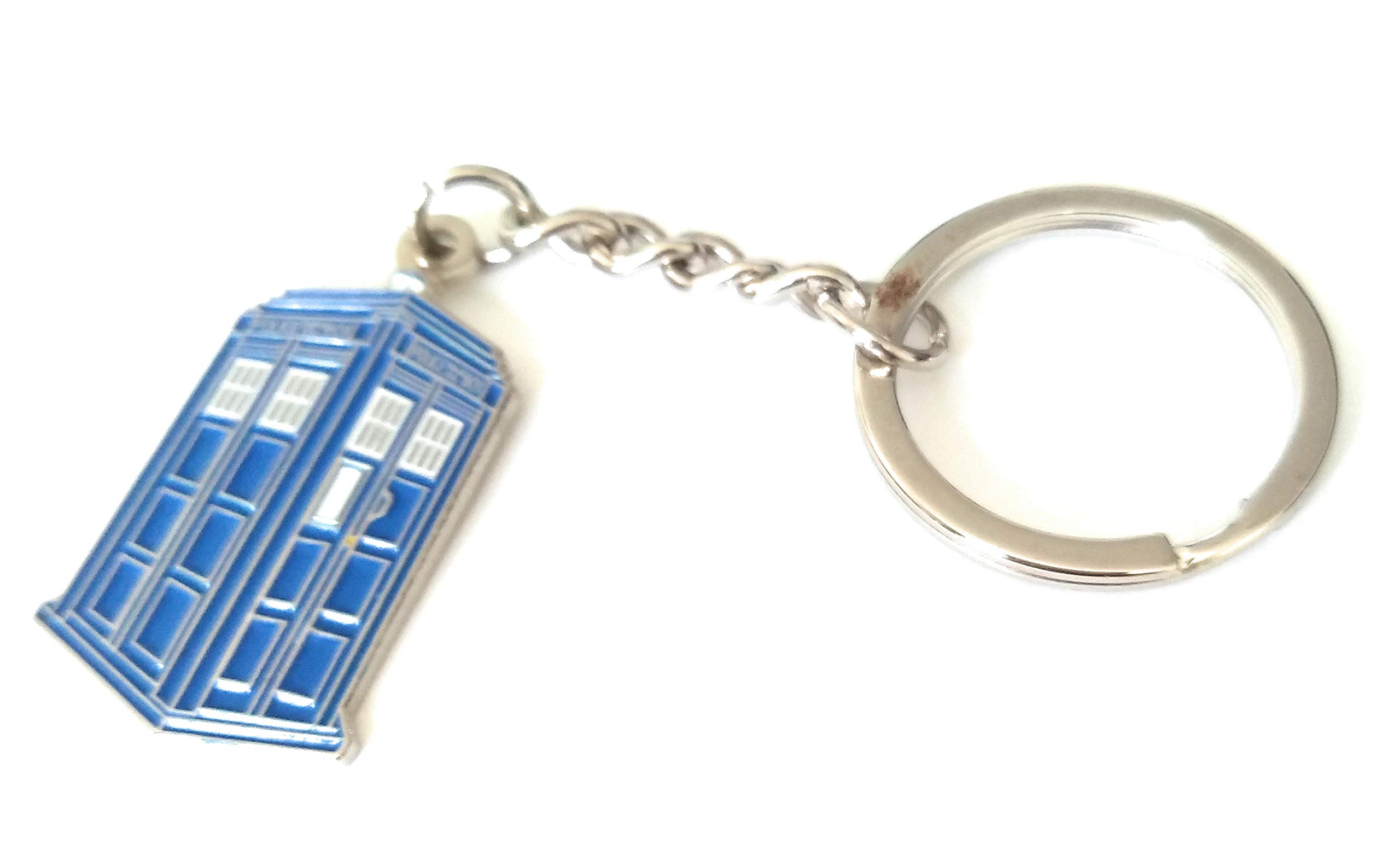 Pin Mania Blue Dr Who Tardis Time Machine Police Box Metal Enamel Keyring Keychain Keyfob