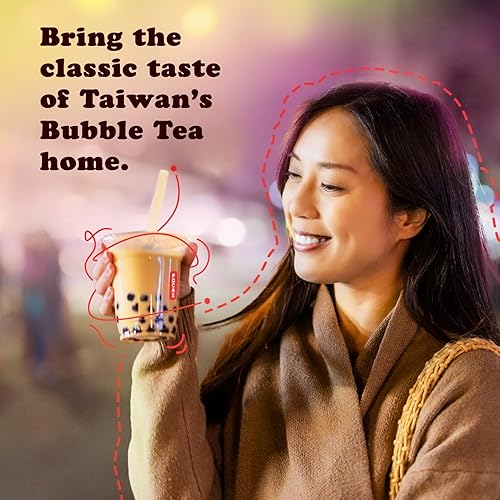 Miniatura 4 de Pocas Kit de té de burbujas, Honeydew - Té de leche instantánea en polvo con auténticas perlas de tapioca para té de burbujas instantáneo, 5 kits