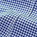 Cromoncent Mens Long Sleeve Oxford Button Down Shirts Casual Dress Shirt for Men,100% Cotton,Plaid/Stripes Shirts,Gingham Blue,XXL