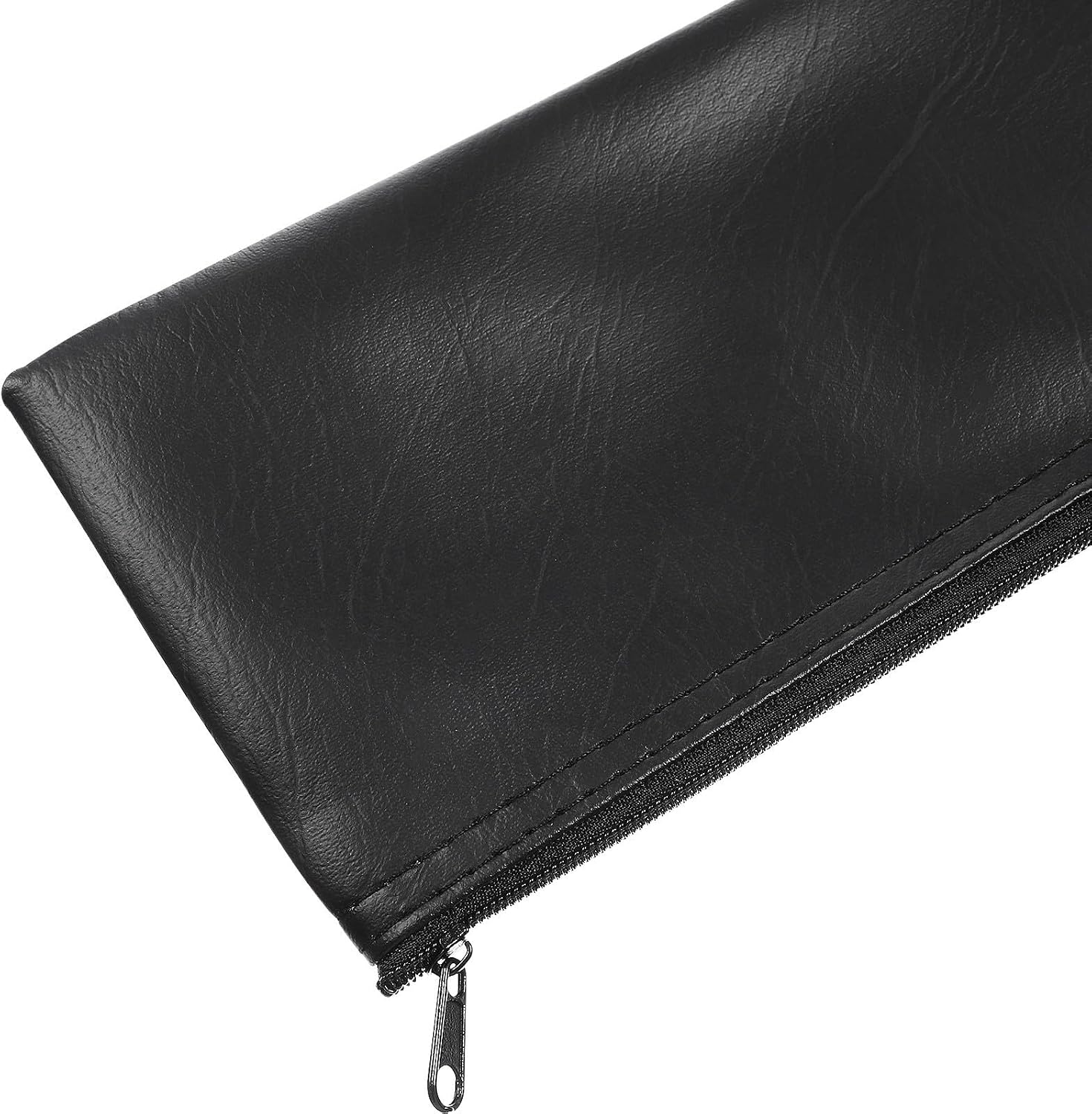minkissy 4pcs Portable Microphone Storage Bags with Zipper Design, Pu Leather Mic Pouches that Protect from Stains, Stylish Black Carry Cases for Outdoor Use image 3