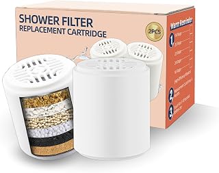 2 Pack 24 Stage Shower Head Filter Replacement Cartridge(Only Suit Our Shower Filter) Clean Hard Water Quickly Remove Chlorine Heavy Matals Softener with High Output FOR 3-6 Months