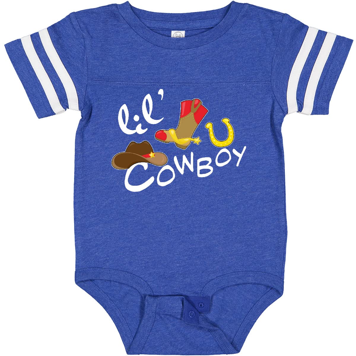 inktastic Lil' Cowboy Baby Bodysuit 18 Months 0100 Light Blue 2a4d0