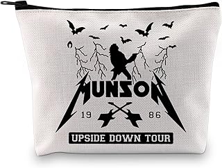 GJTIM Eddie ST4 Gift Munson 1986 Upside Down Tour Makeup Bag Strangeness Merchandise for Show Fan (Down Tour Bag CA)