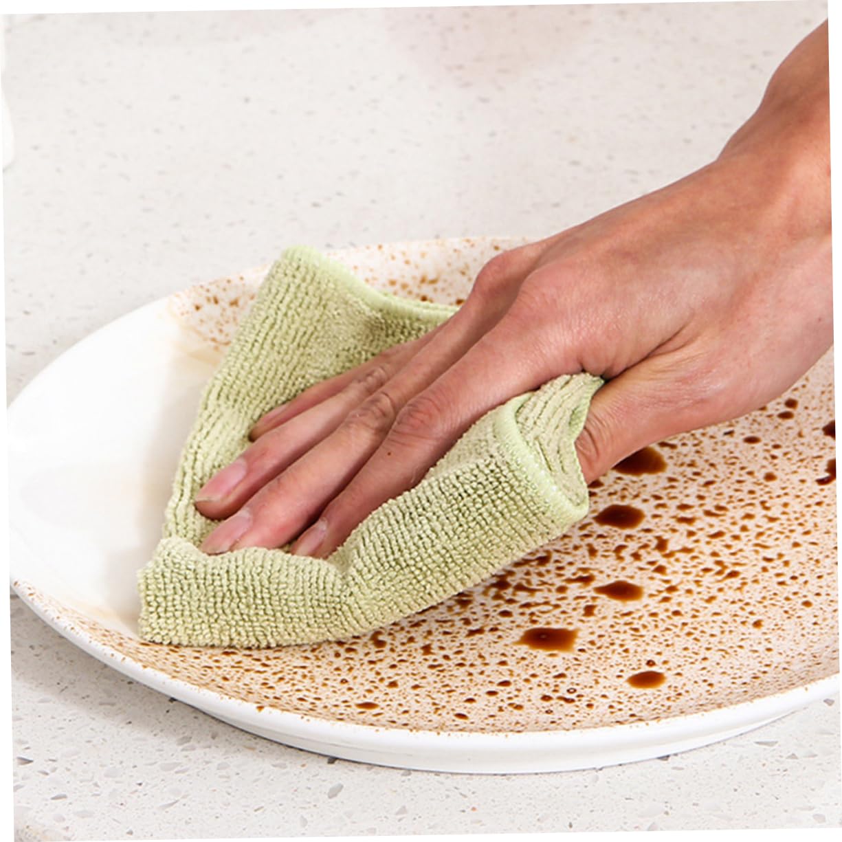 FRCOLOR 12 Piezas Paño De Limpieza De Cocina Trapos De Limpieza Paños De Cocina Paño De Plumero Paños De Limpieza Trapo Paños Gruesos De Microfibra Green