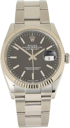 Pre-loved Black Stainless Steel Datejust 126234 36mm, Black