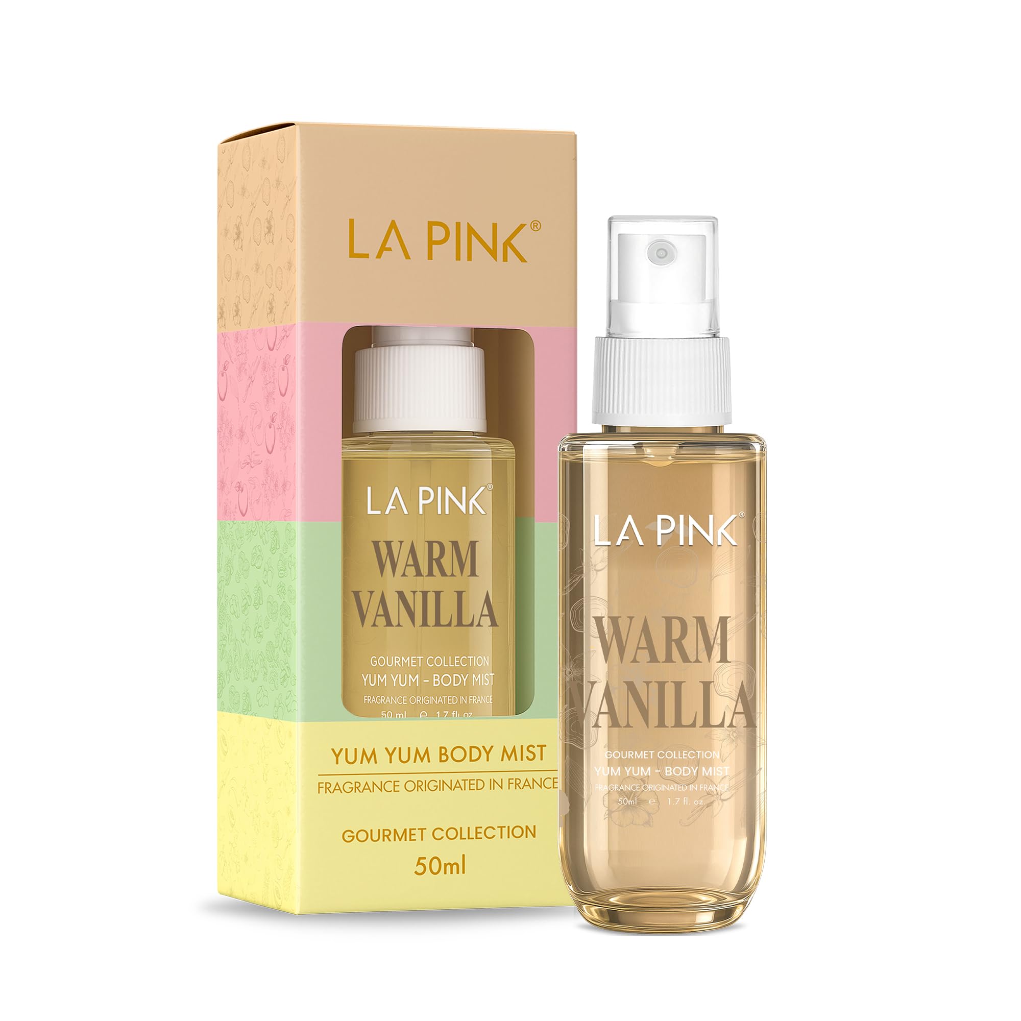 La Pink Body Mist Perfume for Woman | Warm Vanilla Tropical Gourmet Aroma with Chocolate, Coconut & Jasmine | Skin Friendly Unisex Long Lasting Fragrance Spray | Lasts Up to 6 Hours | 50ml-image-26