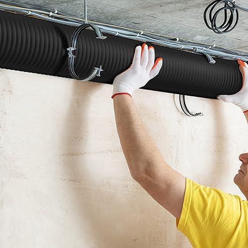 Vista 173 de iPower Manguera de ventilación flexible de 3 pulgadas y 8 pies de conducto de aluminio de 4 capas de protección para secadora para calefacción