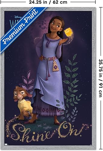 Miniatura 57 de Trends International Disney Wish Asha - Póster de pared, 22.4 pulgadas de largo x 14.7 pulgadas, versión enmarcada en blanco