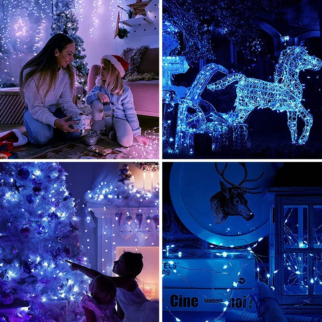 Confezione da 12 lucine luminose a batteria, 20 LED, impermeabili, in filo argentato, per esterni, per camera da letto, feste, compleanni, matrimoni, decorazioni per interni.