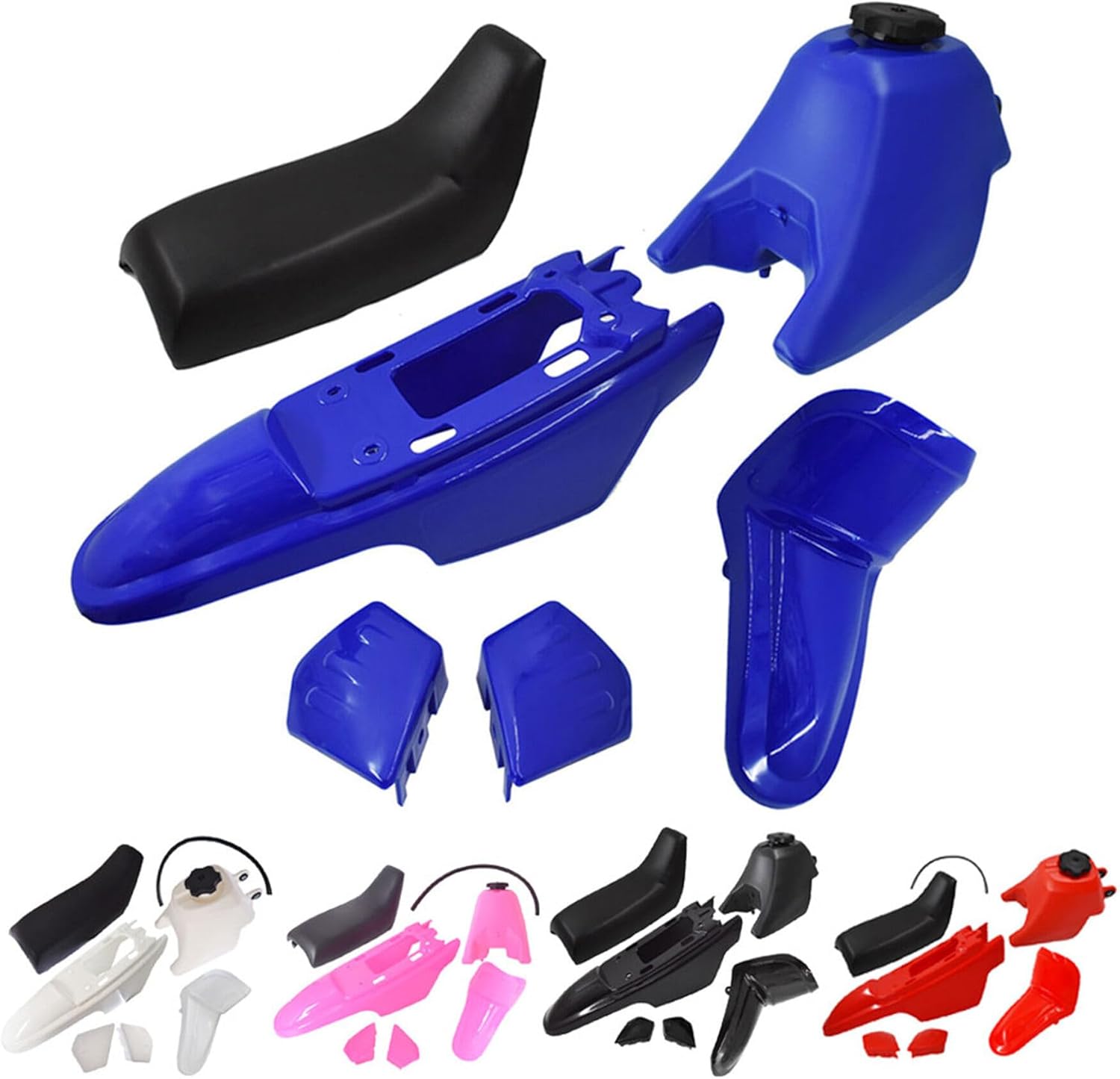 Plastic Mud Guard Body Seat Gas Tank & Seat With Screws Replacement for PW50 PY50 PW 50 Blue red black pink white