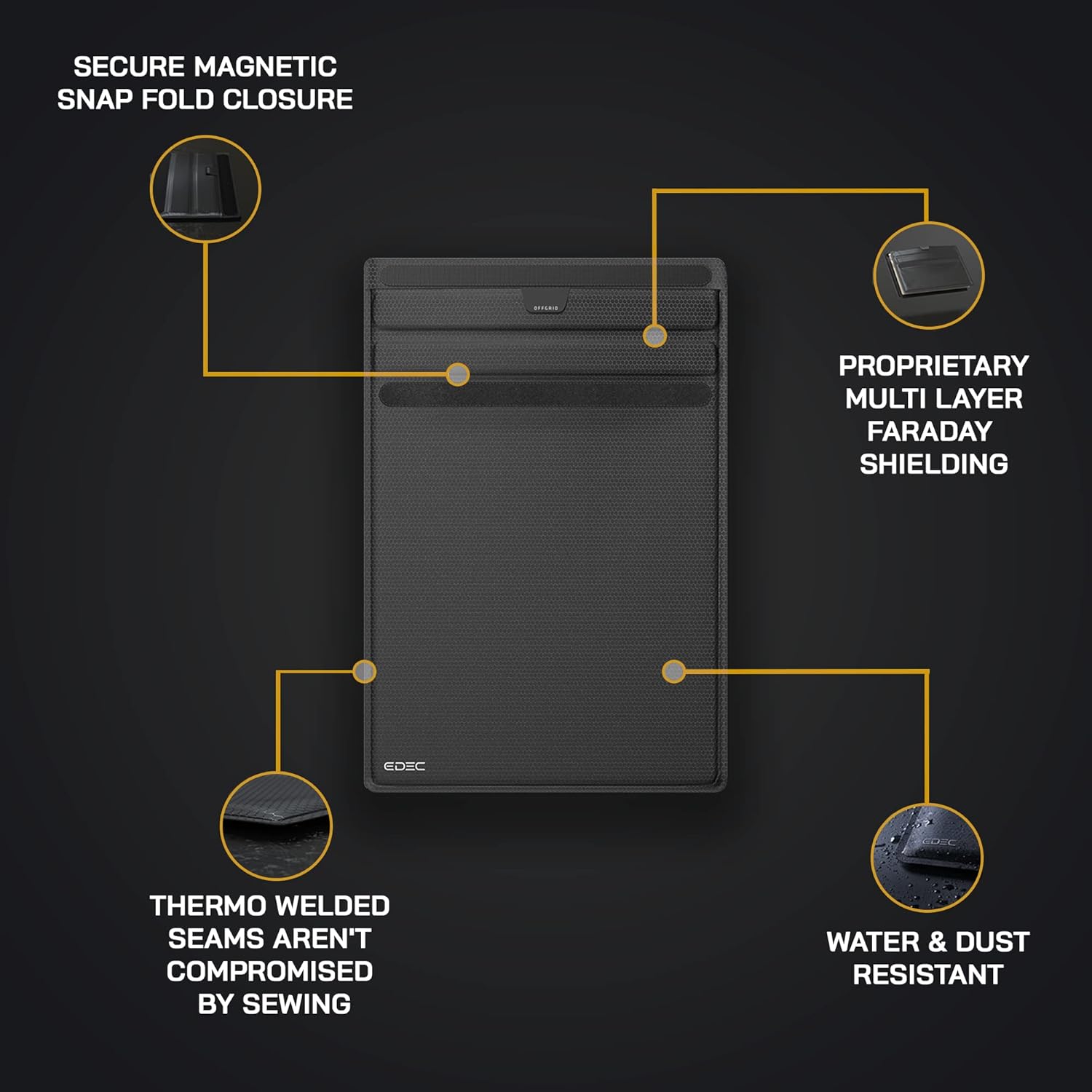 Exсluѕіvе Sресіаl OffGrid by EDEC Faraday Bag for Tablets - Premium Military Grade Signal Blocking Bag for Anti-Tracking, Anti-Spying, Faraday Bags for Cell Phones, Key Fobs, Tablets, and Credit Cards Suреr Brаndѕ OffGrid by EDEC Faraday Bag for Tablets - Premium Military Grade Signal Blocking Bag for Anti-Tracking, Anti-Spying, Faraday Bags for Cell Phones, Key Fobs, Tablets, and Credit Cards