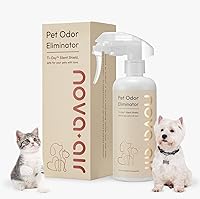Nova-Air Pet Odor Eliminator Spray with Ti-Oxy™ Technology - Fragrance-Free, Non-Toxic Neutralizer for Urine, Litter Boxes, Carpets & Fabrics (10oz)