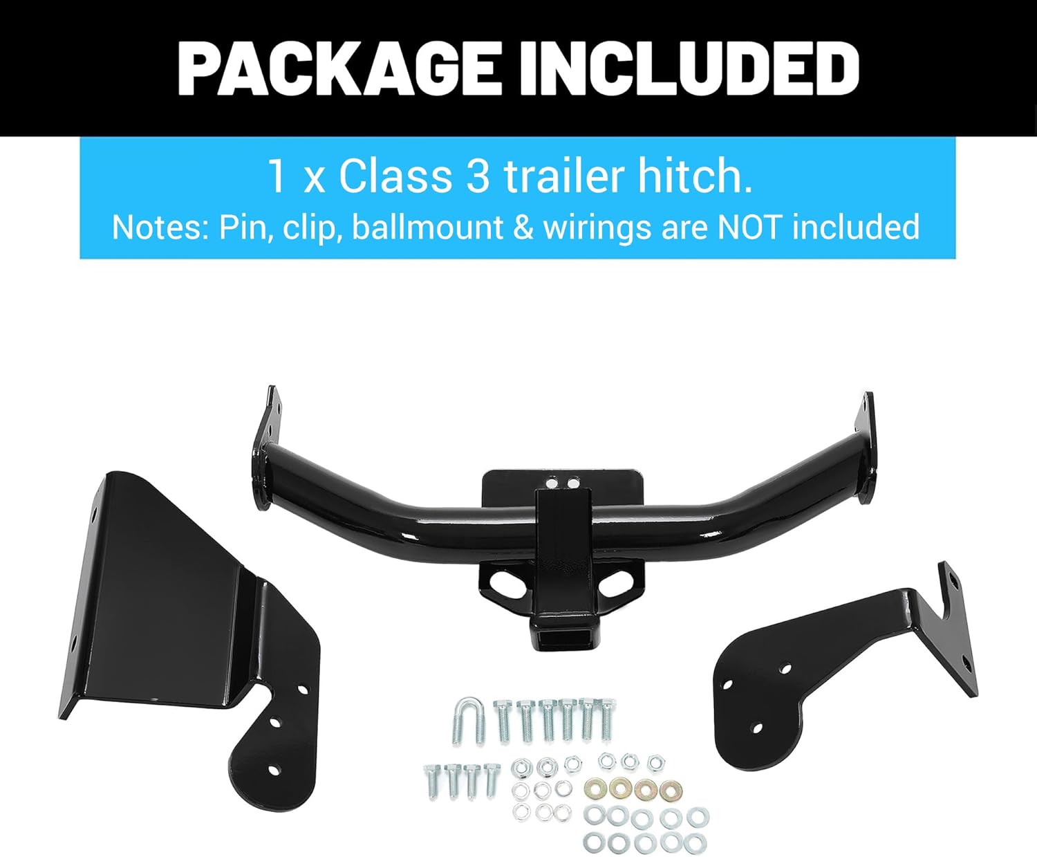 ECOTRIC Class 3 Trailer Hitch Compatible with 2007-2011 Honda CRV CR-V 2-inch Towing Hitch Receiver Rear Bumper Tow Kit
