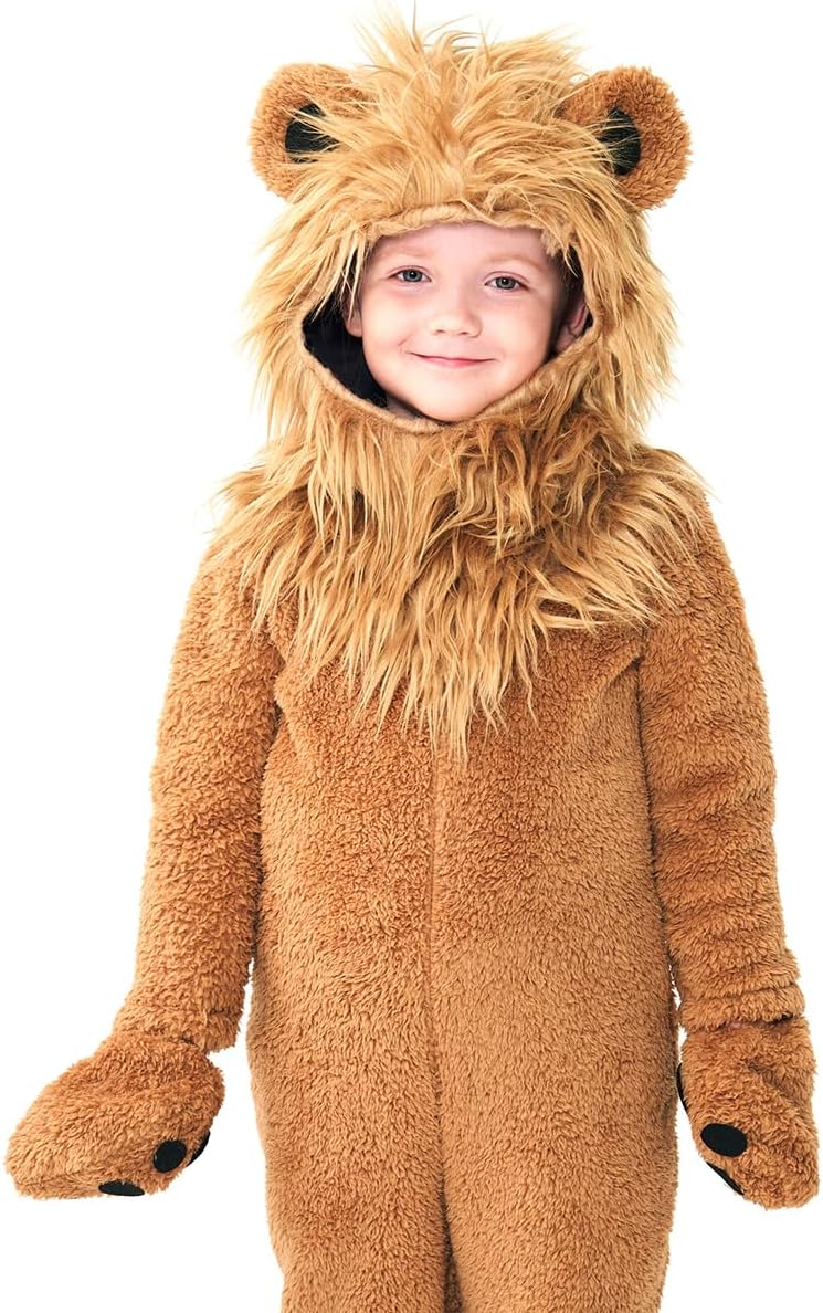 Kids Lion Costume Toddler Animal Jumpsuit Cosplay Halloween Dress up Outfit - Image 3