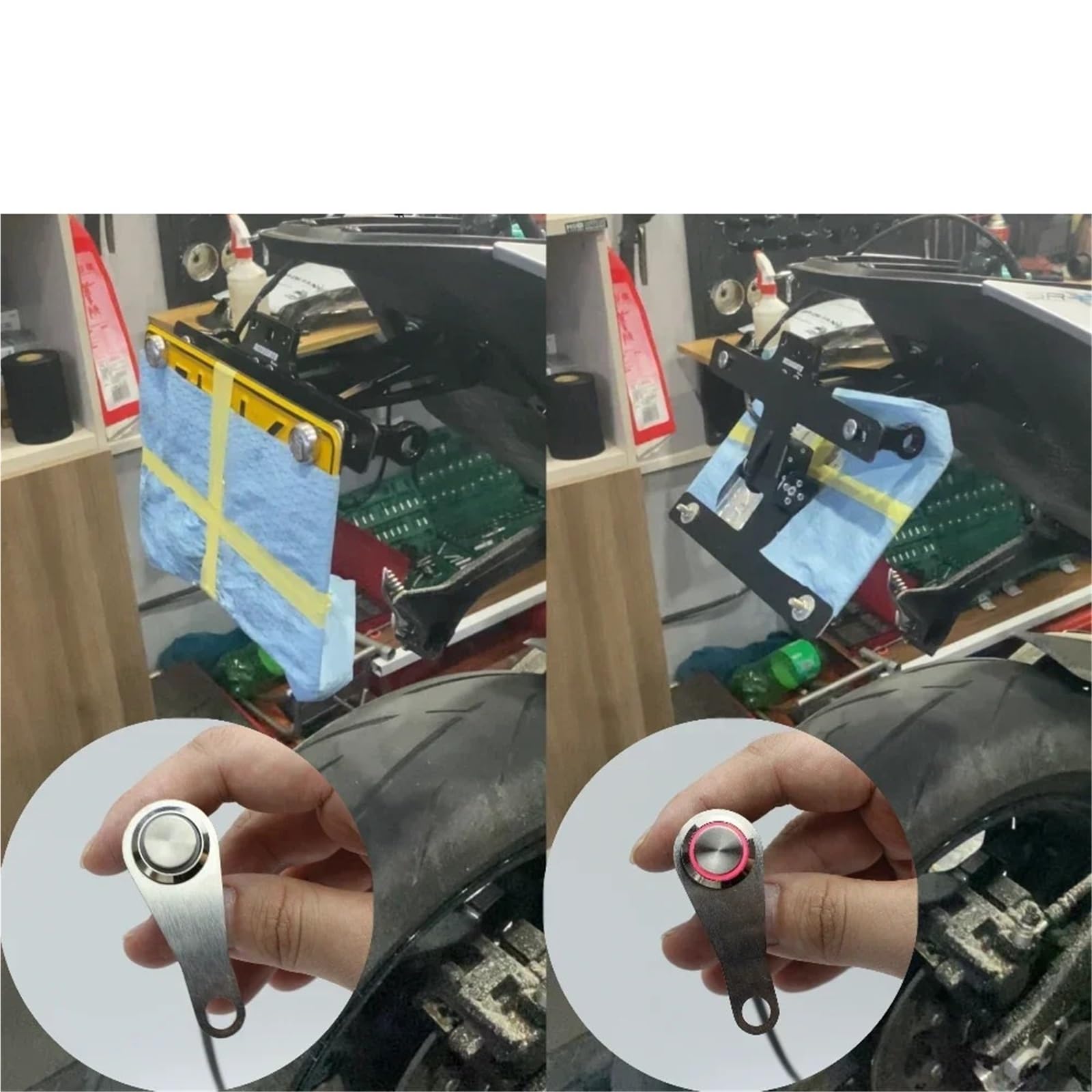 Ramka tablicy rejestracyjnej motocykla Pasuje do Apulia RSV4 RS660 RS457 dreszcz 900 GPR 150R 250R 250S TUONO 660 regulowany przycisk tablicy rejestracyjnej(Tuono 660)