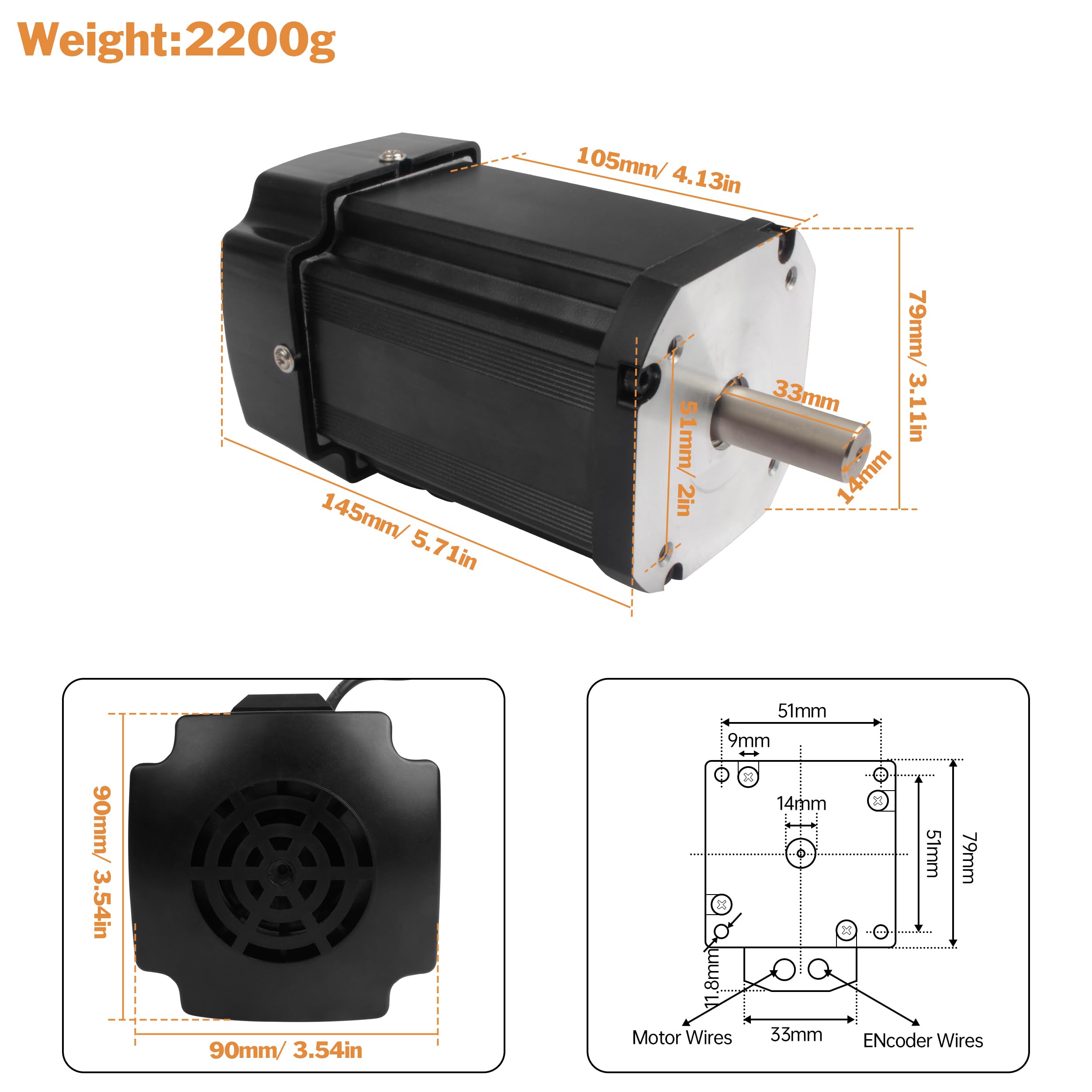 RATTMMOTOR Mini Drehmaschine Bürstenloser Motor, 900W 220V DC bürstenloser Metall Drehmaschinen spindelmotor 4000RPM mit Hauptsteuerplatte 6 Stück Kit, für CD/WM-210v Drehmaschinenteil