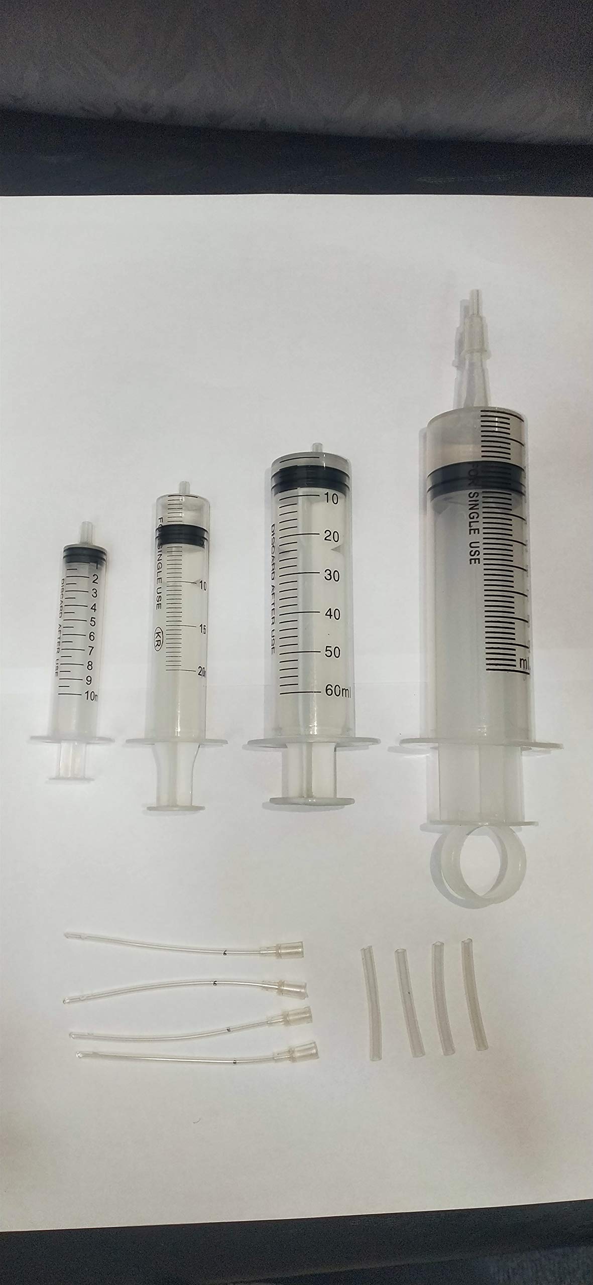 Chaklii Set of 4 Pcs Birds Feeding Syringe with Tube Feeding Feeder 4