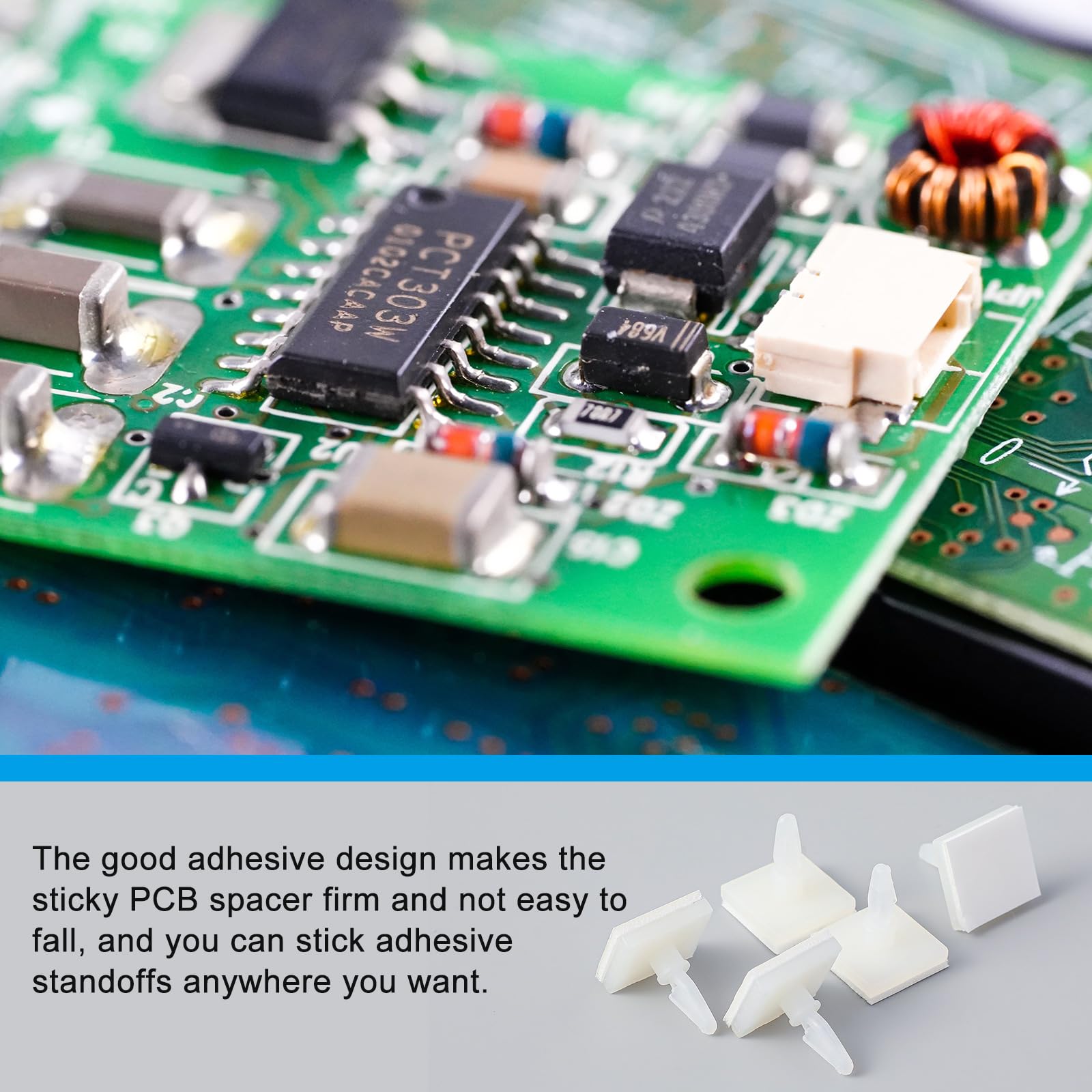 PCB Standoffs - 100 Adhesive Spacers -4