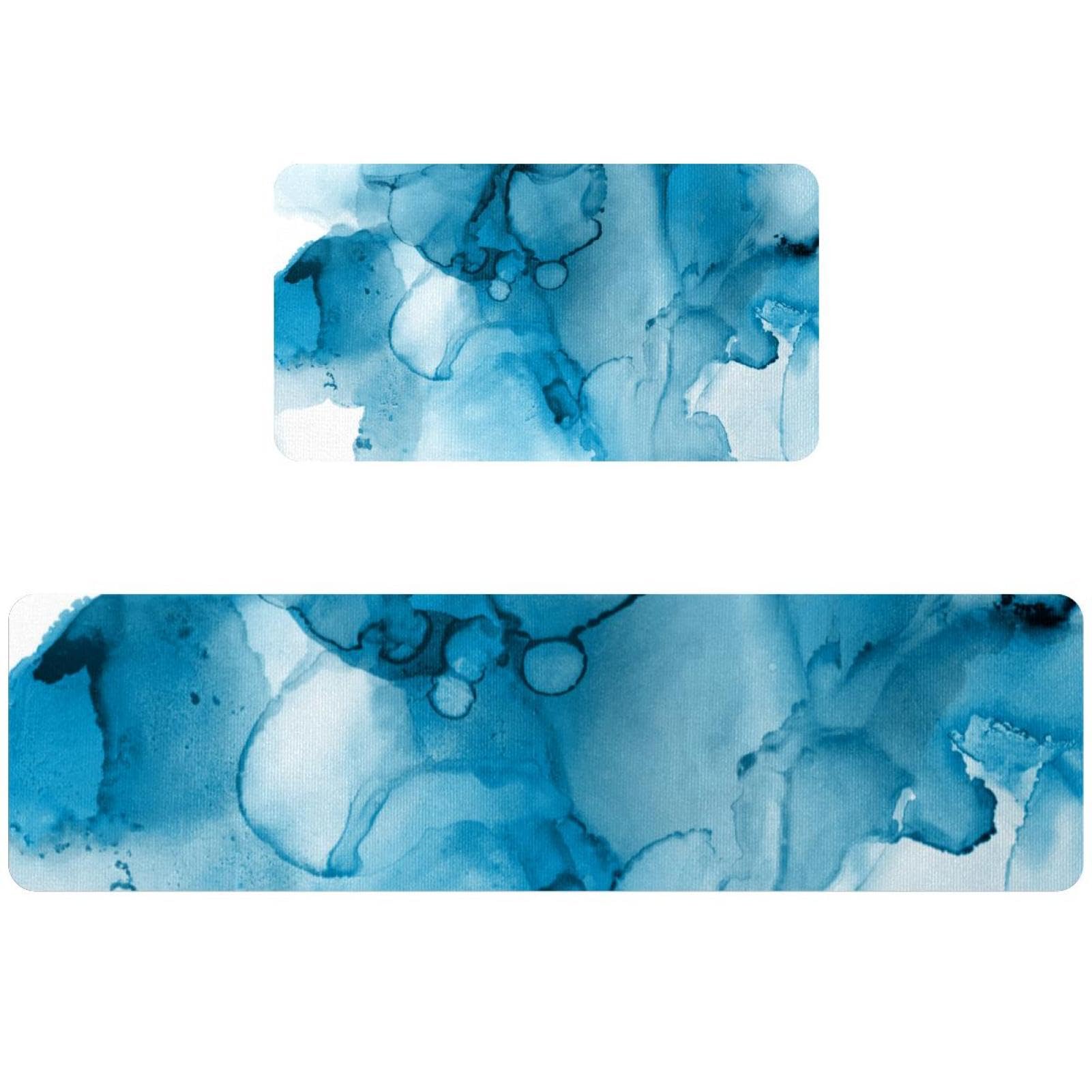Tapete de cocina de 2 piezas súper absorbente y antideslizante con textura de flujo líquido