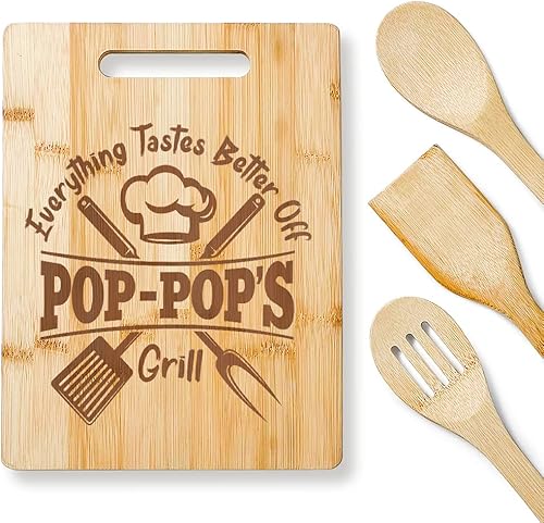 Miniatura 9 de KITCHENVOY Grandma's Kitchen Tabla de cortar de bambú  Regalos de cumpleaños para la abuela de nietos  Regalos del día de la madre para abuela,