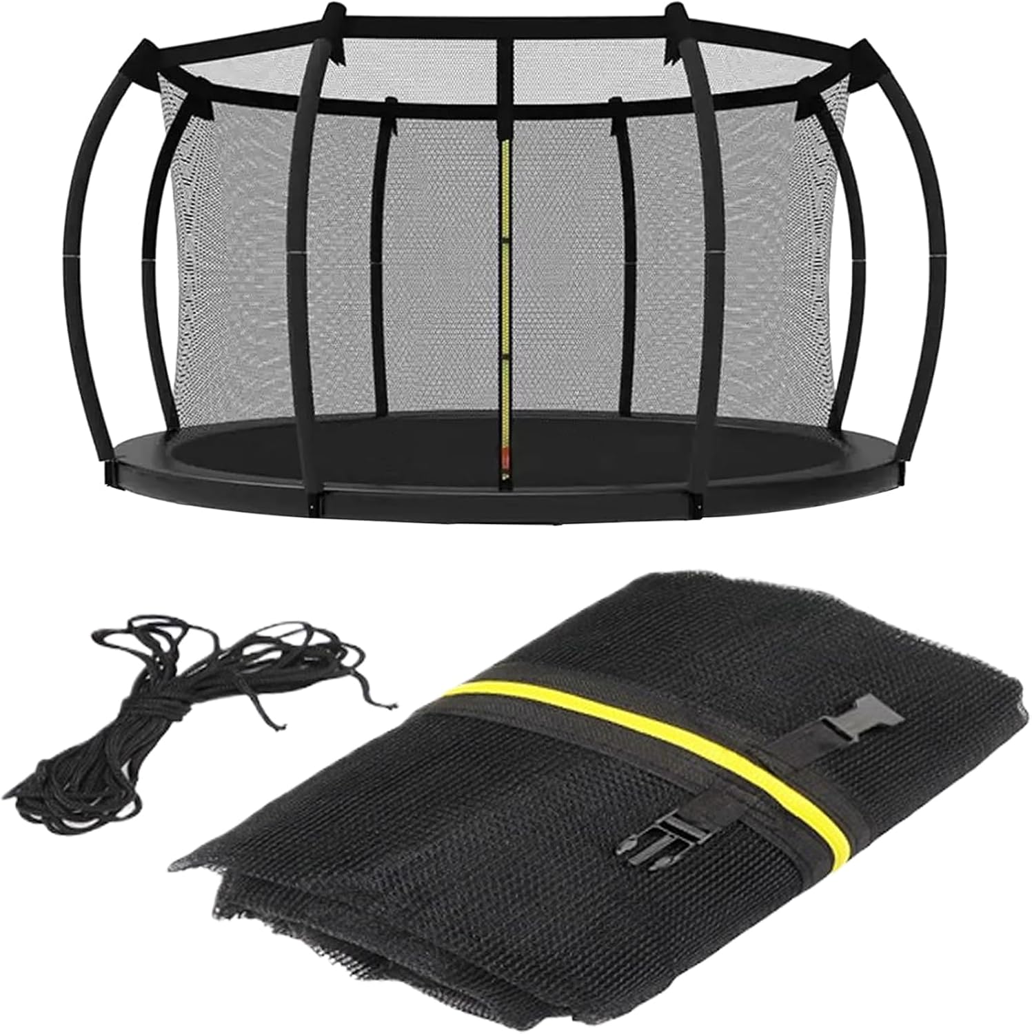 Trampoline Safety Enclosure Net - Bounce Trampoline Net | Trampoline Replacement Safety Enclosure Net, Weather-Resistant Protective Surround Accessories for Outdoor Yard Garden Backyard