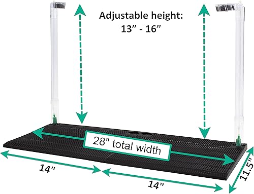 Miniatura 3 de Penn-Plax Filtro de acuario Undergravel para 20 tanques largos - 29 galones - Dos placas de 14 x 11.1 pulgadas - Sistema debajo de grava para agua