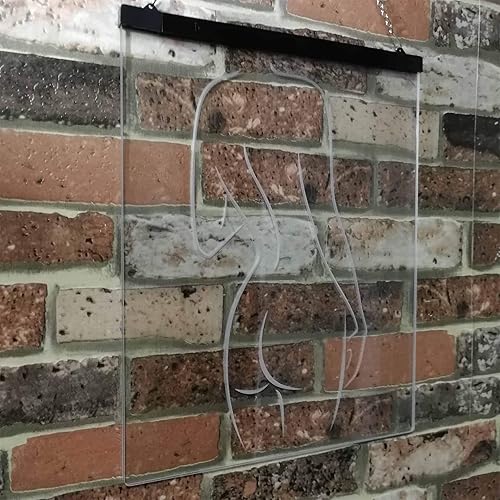 Miniatura 4 de ADVPRO Señal de neón LED de doble color con texto en inglés "Lady Back", diseño de cueva sexy para niñas, color azul y rojo, 12 x 16 pulgadas,