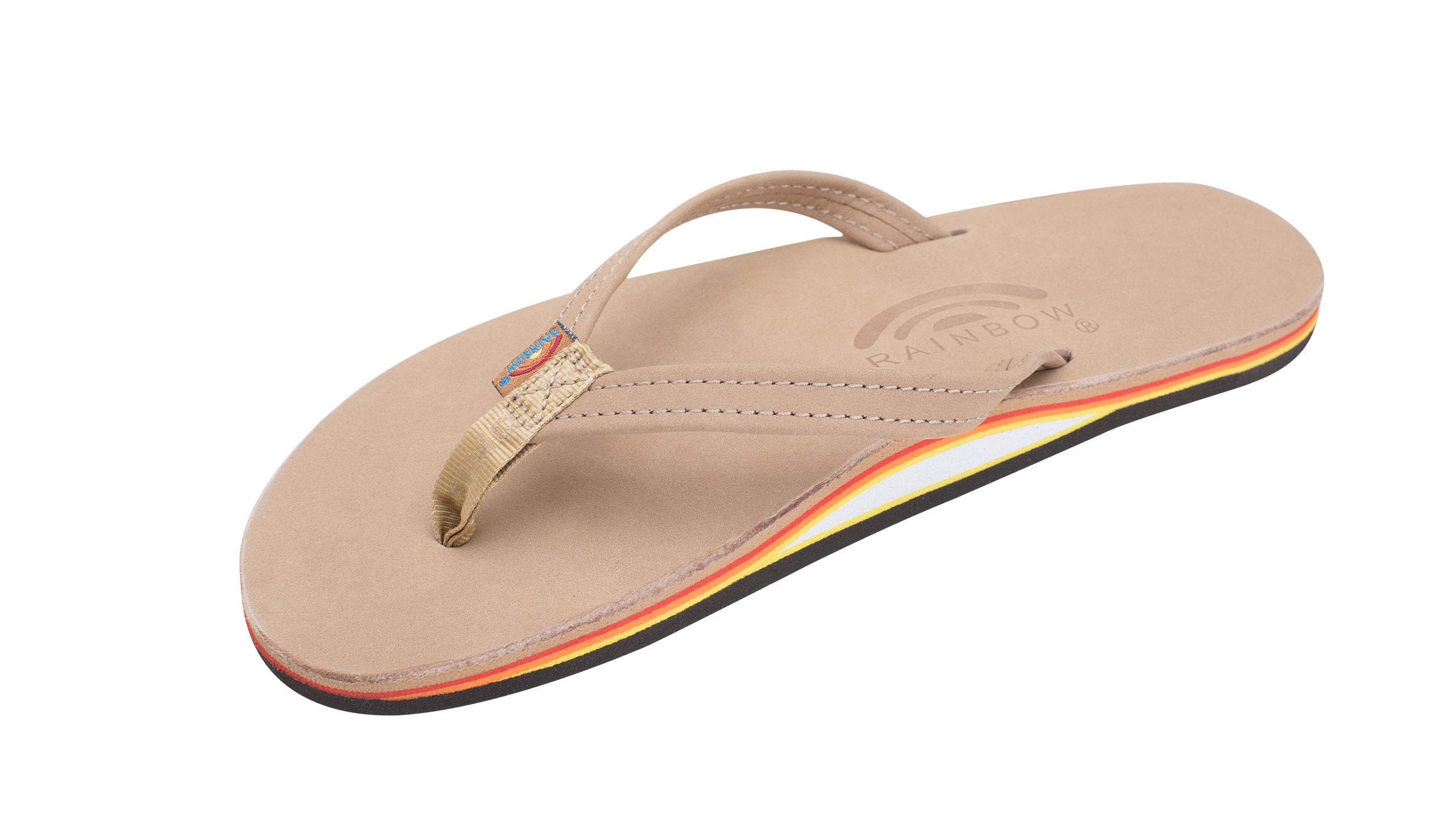 Rainbow SandalsWomen's Single Layer Leather Sandal Narrow Strap