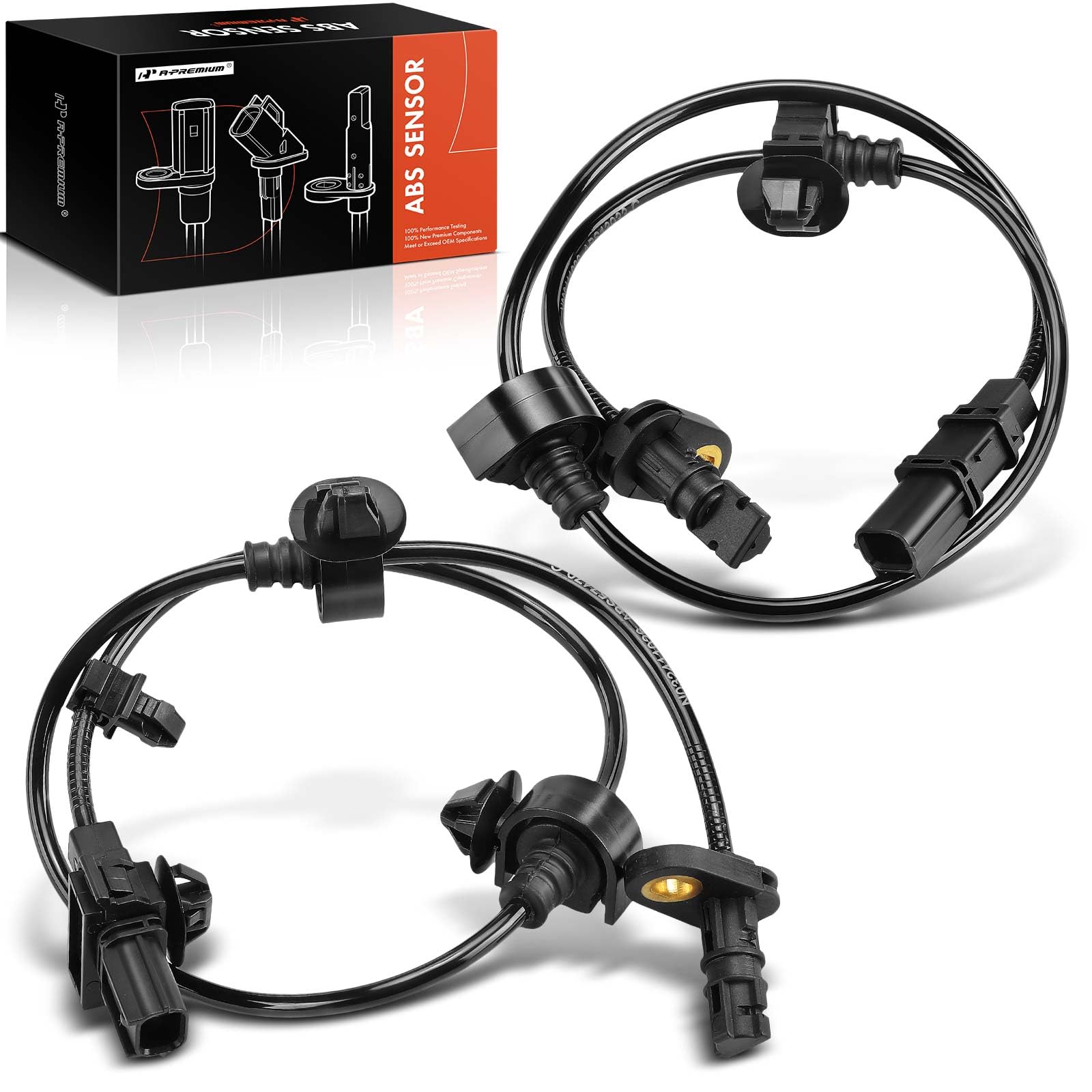 Speed Sensor Rear 2-PC Rear ABS Wheel Speed Sensors For 2017-2021