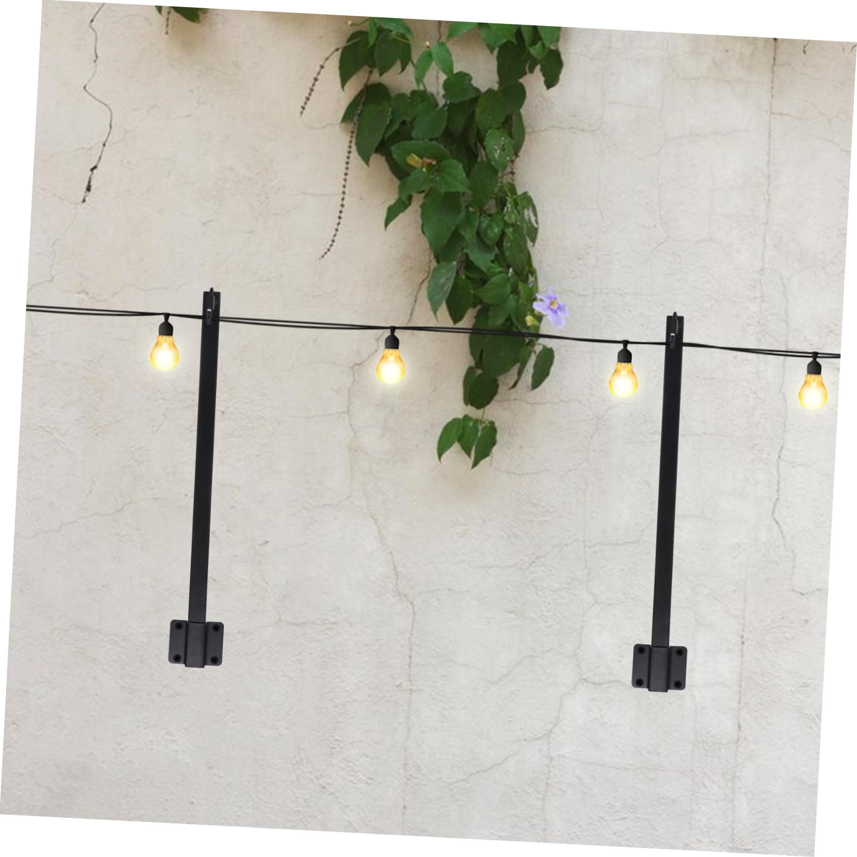 Veemoon 1ensemble Poteaux Métal Pour Suspension De Lumières Décoratives Kit De Supports Pour Fête Extérieur Pour Et Jardins
