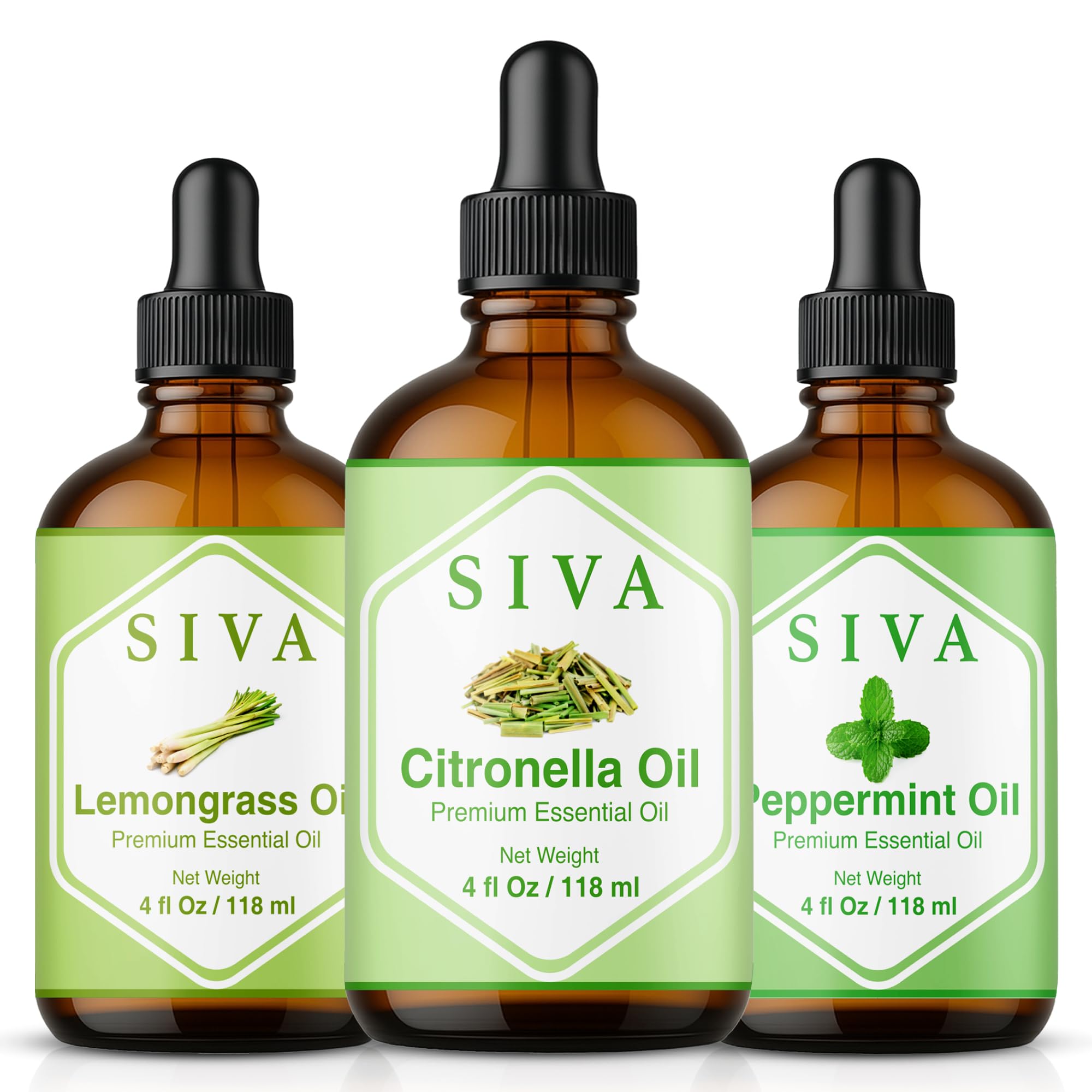 Amazon.com: Siva Citronella, Lemongrass and Peppermint Essential