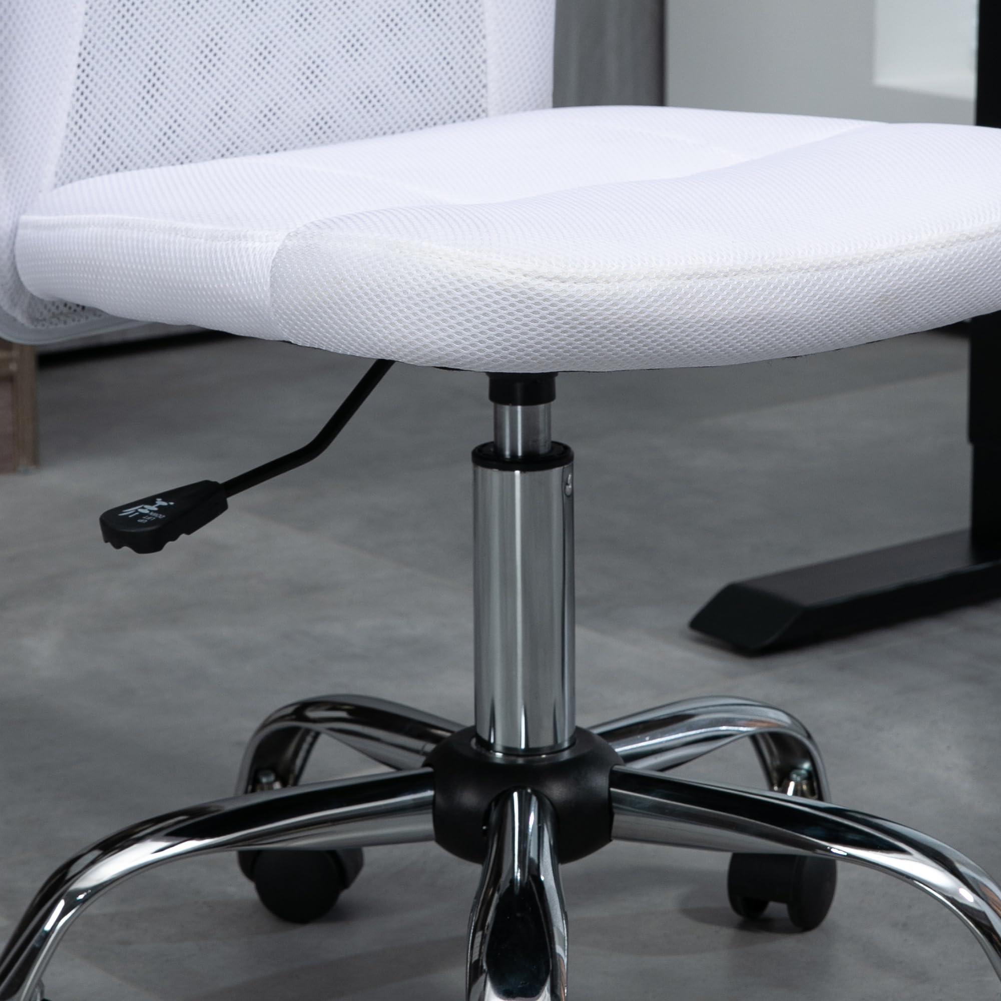 Vinsetto Sedia da ufficio ergonomica regolabile in altezza Bianco
