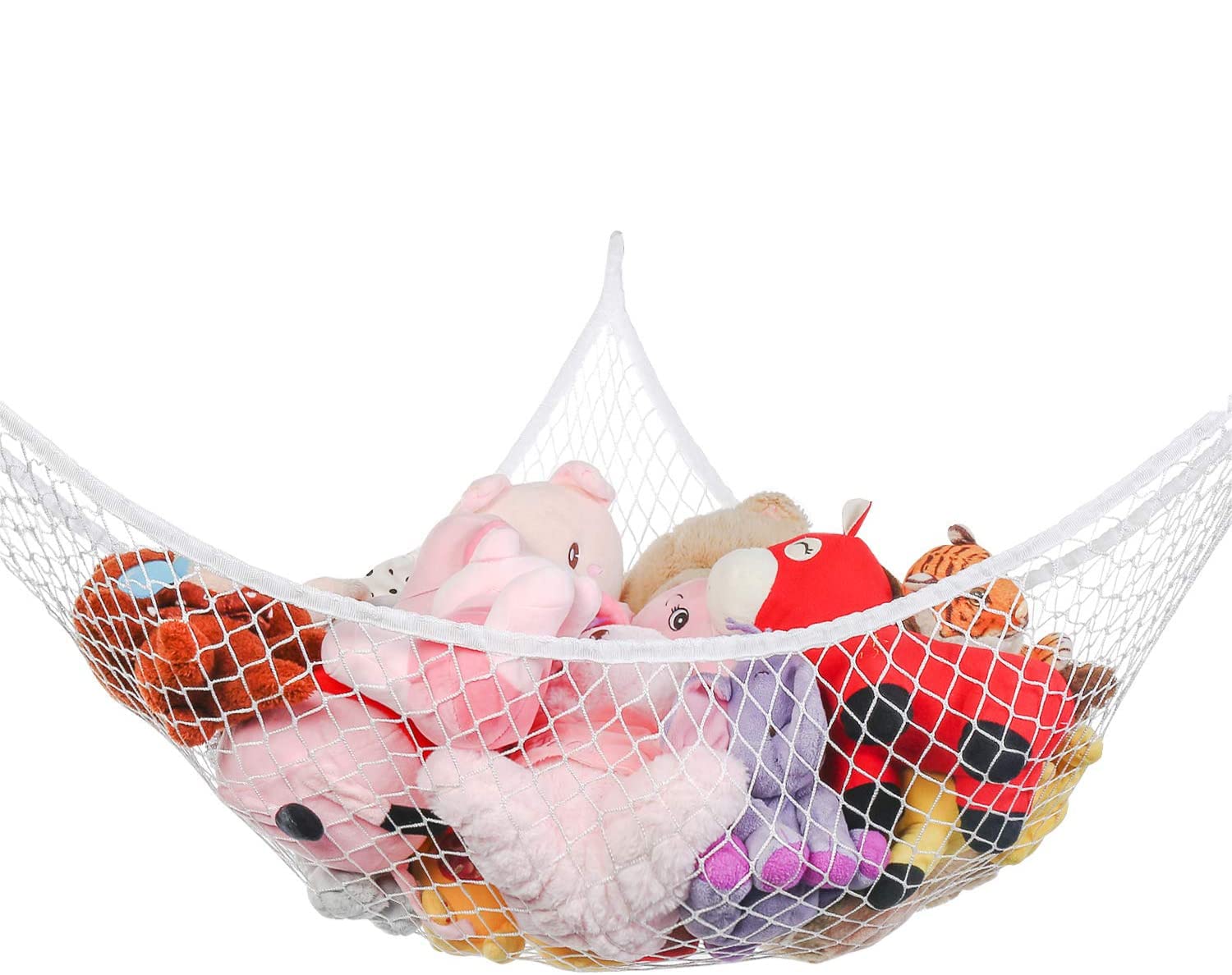 THE WHITE SHOP Stuffed Animal Storage Hammock - Large 2 Pack - STUFFIE Party Hammock/White