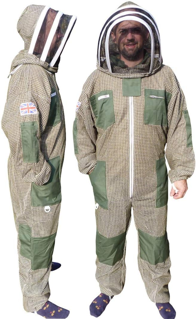 AGS Three layer ultra ventilated green beekeeping suit professional bee