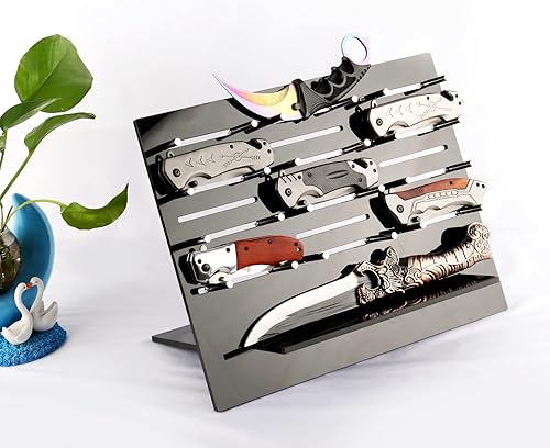 Miniatura 4 de HHUXIUE Estante de exhibición de cuchillos, organizador de cuchillos de bolsillo, estante de exhibición de cuchillos de bolsillo, organizador de