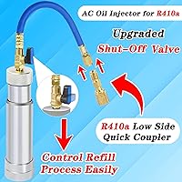 Vista 5 de Inyector de aceite de CA para R1234yf R134a R410a, Inyector de tinte de CA con válvula de cierre, Inyector de tinte 1234yf con función de prevención