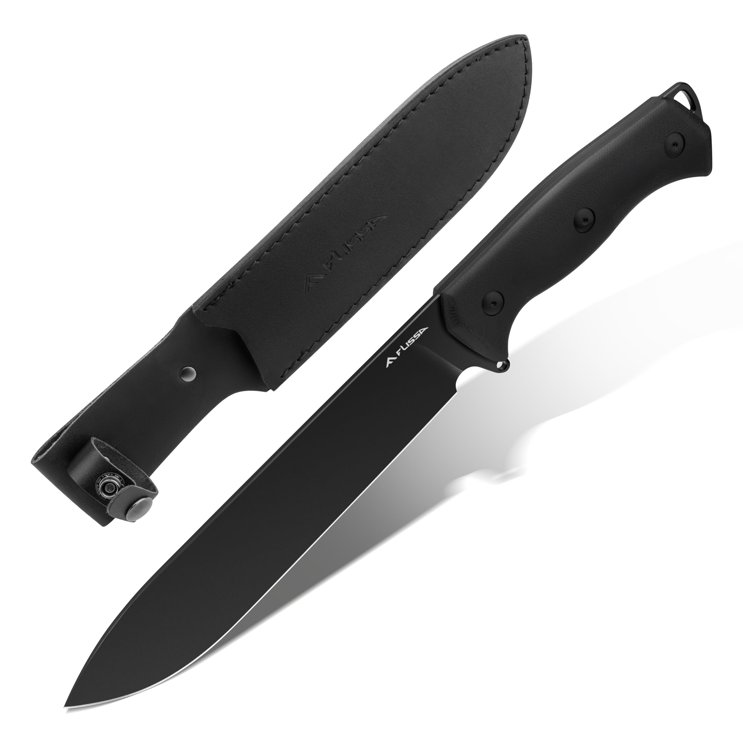 【Z21749】ナユタとフカシギ FLISSA 13.5-Inch Fixed Blade Knife with Leather Sheath, 14C28N