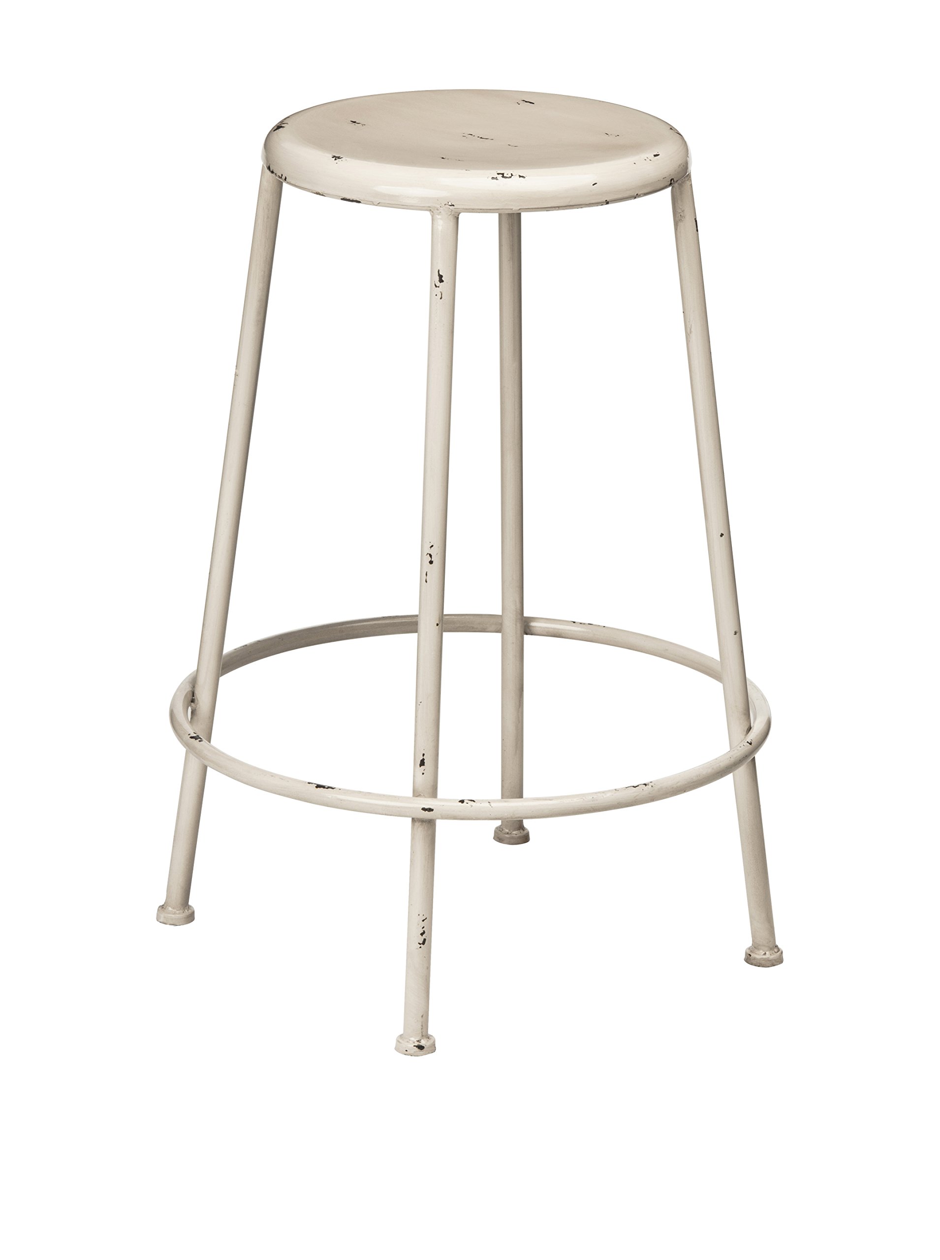 Artisan Cream Metal Bar Stool - Cream