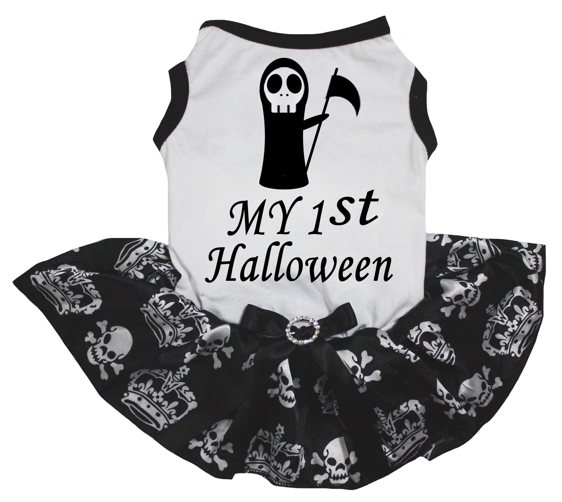 Robe pour chiot Faucheuse XXXL un habit d'Halloween ajusté sans serrer l'animal