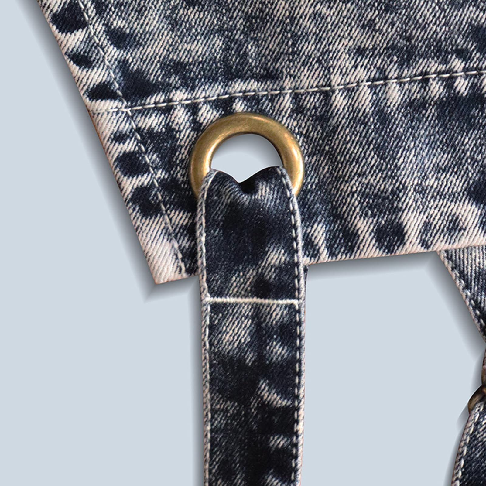 Fartuch Z DżInsu z Kieszeniami dla MężCzyzn z Nadrukiem Na Plecach I SkrzyżOwanymi Kieszeniami Jeans Kup Fartuchy do Kuchni, Grilla I Ogrodu
