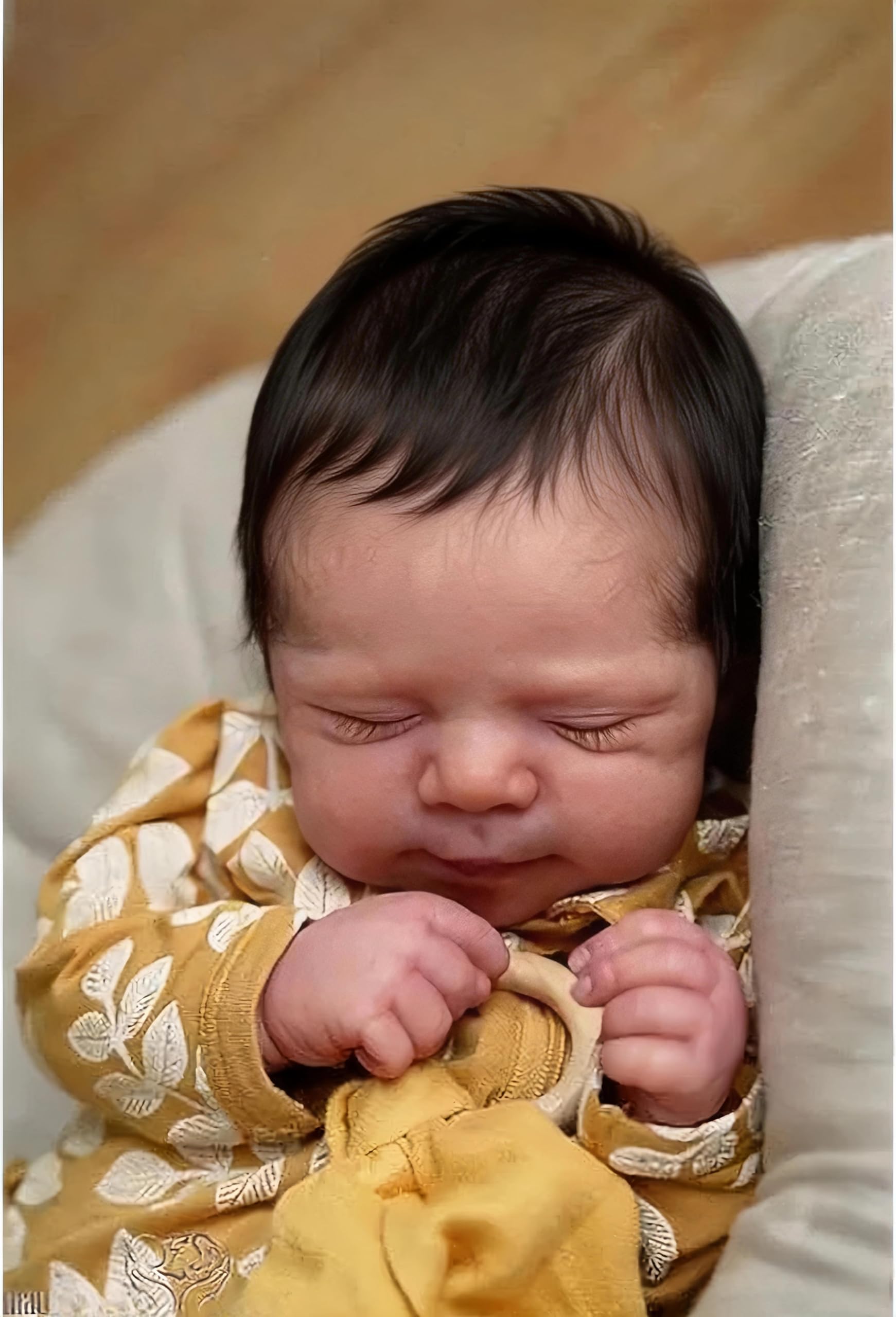 Zero pam Reborn Baby Puppen Vinyl Lebensecht-48CM Reborn Baby Junge Mit Haaren, Echte Baby Puppe Wie Echt Mit Zubehör, Lebensechte Babypuppen,Babypuppen Wie Echt, Puppe Ab 3 Jahre Mädchen