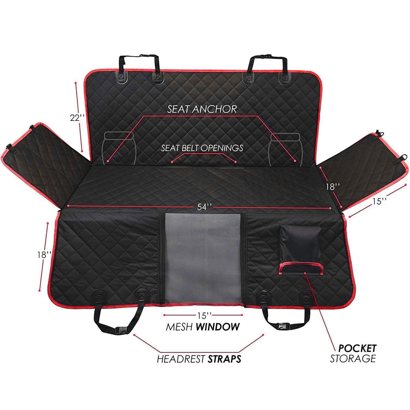 Funda del Asiento del automóvil para Perros, para Ford Kuga Titanium 2010-2025 Coche Cubierta de Asiento para Mascota Impermeable Protector Coche