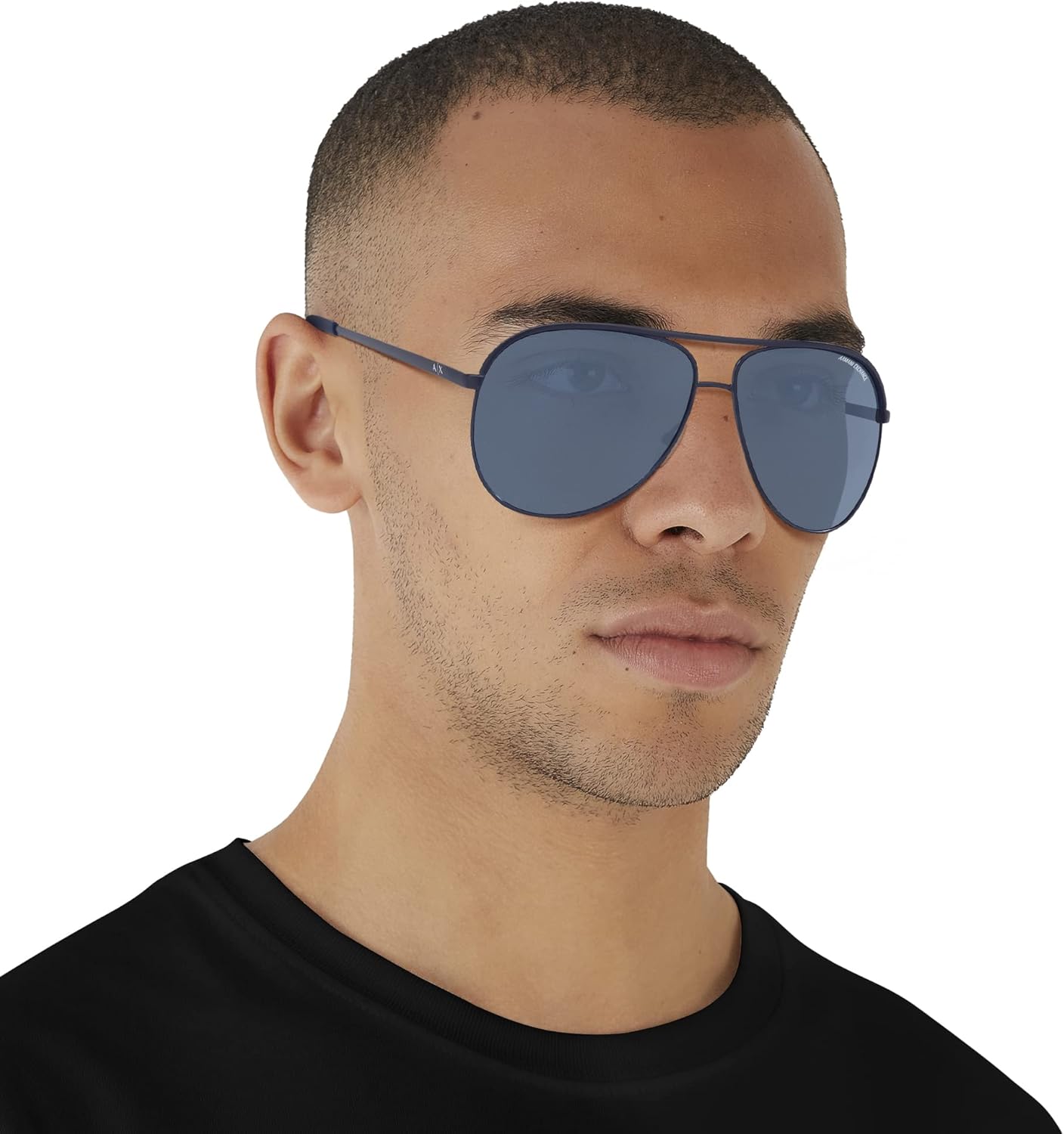 Armani Exchange Unisex Sunglasses Shiny Gunmetal & Black Frame, Gradient Grey Polarized Lenses, 61MM - Image 7