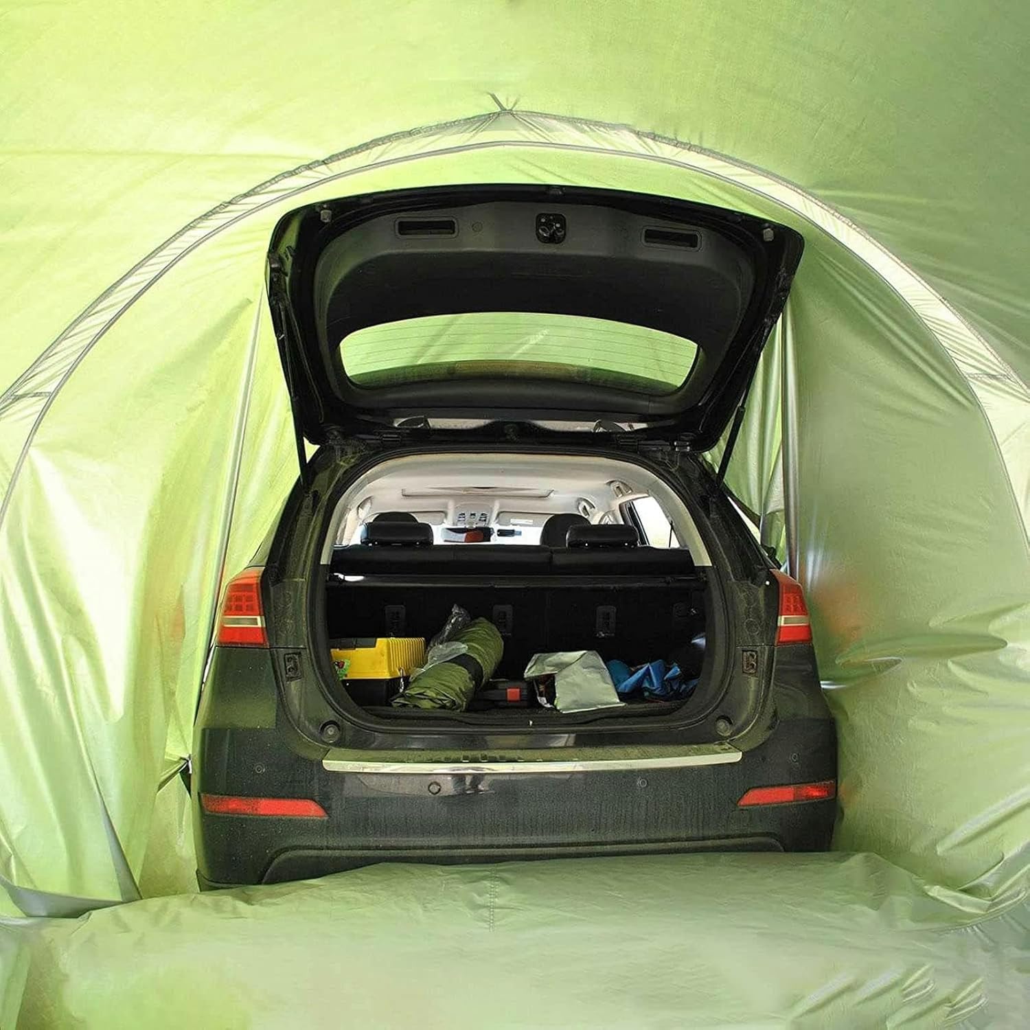 Car Tent Awnings for Camping, Tailgate Tent for Car with 3-Sided Breathable Gauze Tailgate Shade Awning Tent for 2-3 Person Waterproof Windproof Outdoor Camper Tent, green