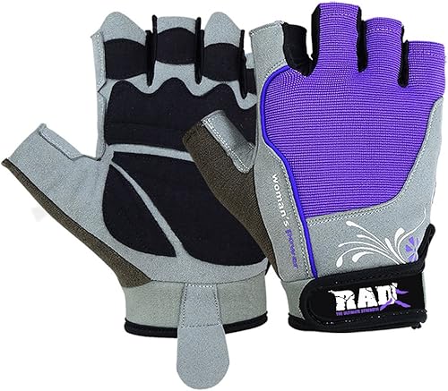 Miniatura 4 de RAD Guantes de levantamiento de pesas Entrenamiento de gimnasio Mujeres Guantes de fitness Correas de cuero Rosa/Rebel