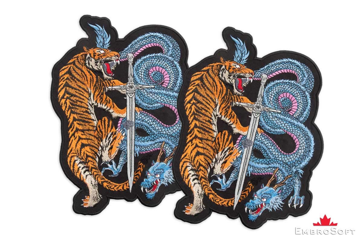 Amazon.com: Tiger and Dragon with Sword Embroidered Patch Iron On