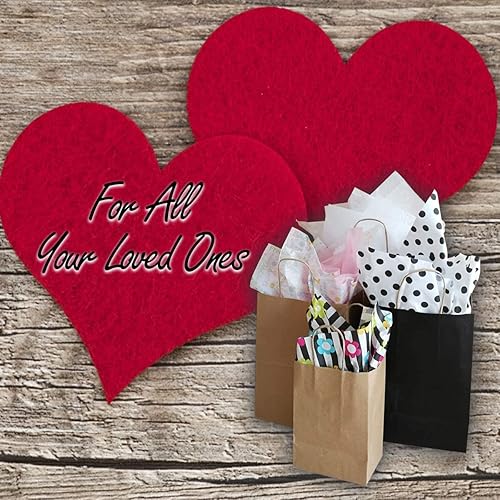 Miniatura 78 de Qutuus 50 bolsas de regalo de papel marrón de 8 x 4.5 x 10 pulgadas, bolsas de papel kraft con asas a granel, bolsa de regalo de tamaño mediano