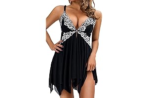 Women Lace Lingerie Front Closure Elegant V Neck Nightwear Chemise Nightie